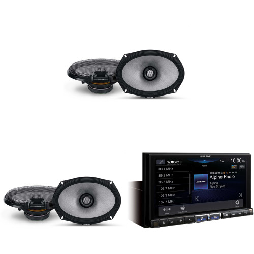 Alpine ILX-507 7-Inch Multimedia Receiver w/ (2) R2-S69 6x9" Coax Bundle